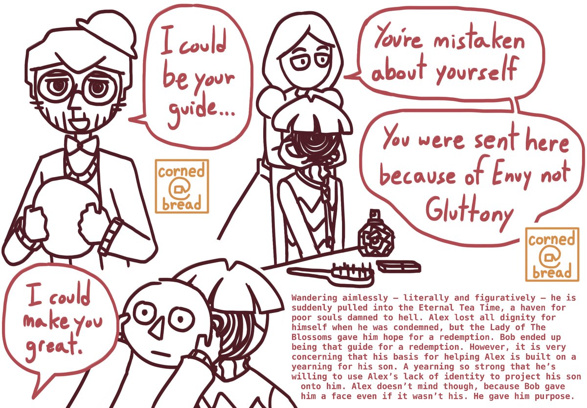 Rpcsa8's tweet image. #abibaz #captainsbasicadventure #eternalteatime
⚠️Blood, Suicide
Maybe the Real Alex suffering was me sufffering because I had to write the Alt Text for this.