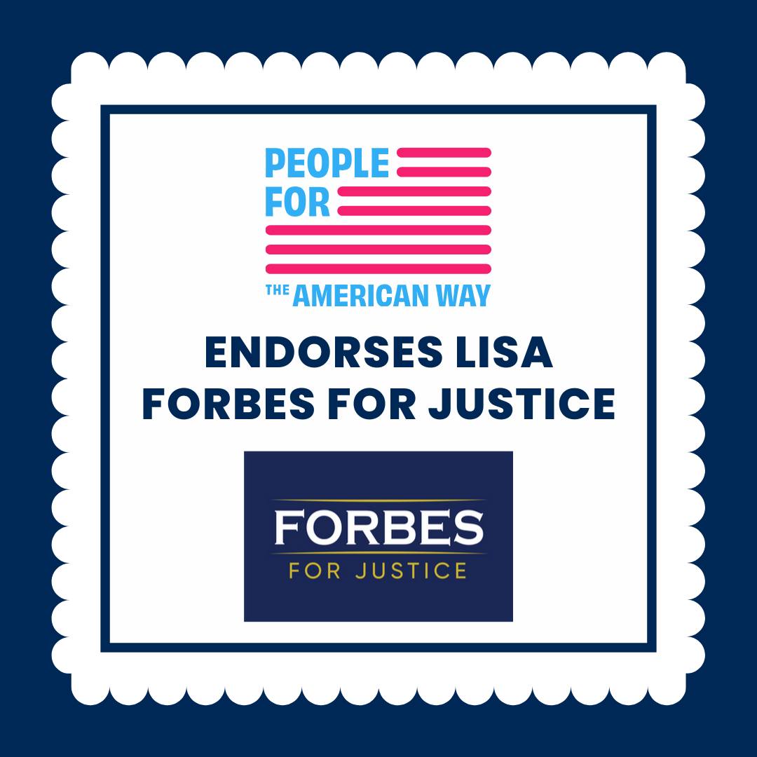 Judge Lisa Forbes for Justice (@forbes4justice) on Twitter photo I am honored to be endorsed by <a href="/peoplefor/">People For the American Way</a>. If elected on Tuesday, I am dedicated to ensuring our state’s highest court is a firewall that protects individual rights and freedoms, as it is quite literally Ohioans’ last stop for justice. I am honored to be endorsed by <a href="/peoplefor/">People For the American Way</a>. If elected on Tuesday, I am dedicated to ensuring our state’s highest court is a firewall that protects individual rights and freedoms, as it is quite literally Ohioans’ last stop for justice.
