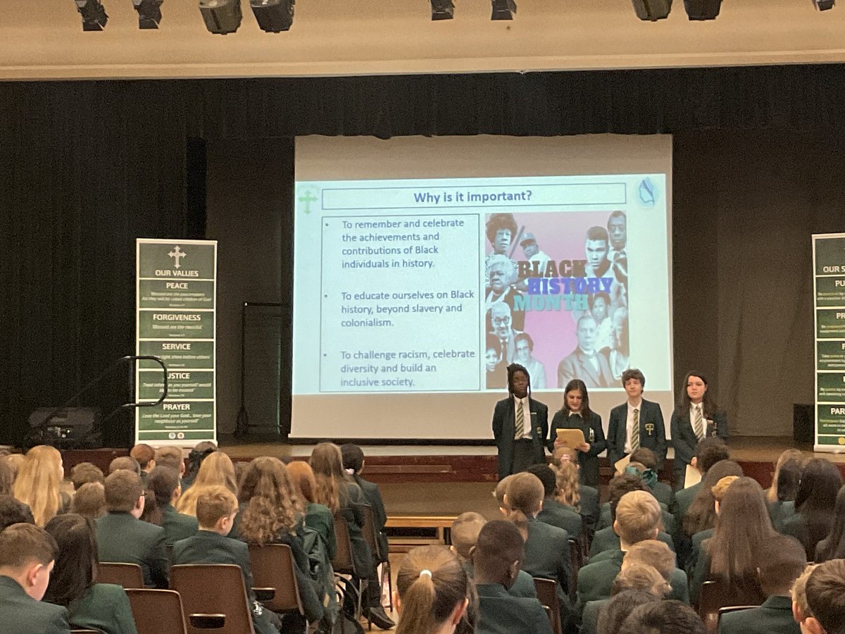 stmonicas's tweet image. This week we are continuing to Celebrate Black History Month. Year 10 students are leading and delivering  an assembly to all year groups. .
#reclaimingthenarratives #blacklifematters