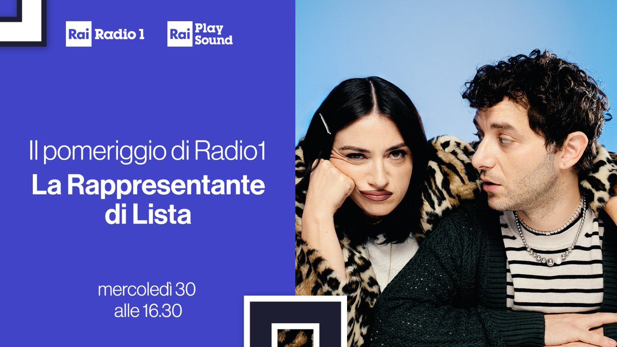 ❇️ A #IlPomeriggioDiRadio1 c’è <a href="/LRDLofficial/">la Rappresentante di Lista</a> con il loro nuovo album #GiorniFelici 🏡

🎧 Ascolta dalle 16:30 su #Radio1 e <a href="/raiplaysound/">RaiPlay Sound</a> con Massimo Giraldi, <a href="/detommasi_de/">Claudio de Tommasi</a> e <a href="/SimonaArrigoni1/">SimonaArrigoni</a> 
👉 raiplaysound.it/radio1