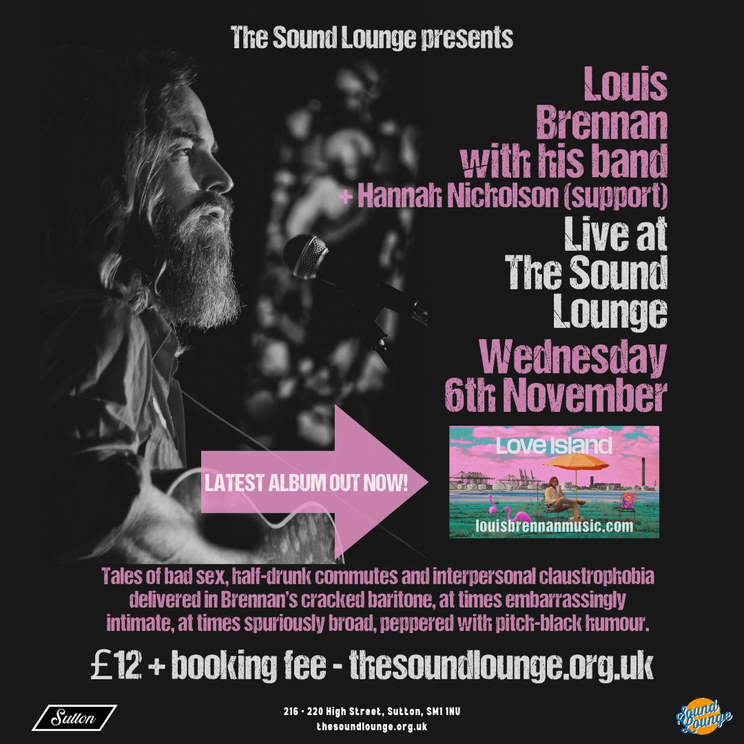 The Sound Lounge (@soundloungecic) on Twitter photo On Wednesday November 6th Louis Brennan <a href="/loubrennanmusic/">Louis Brennan</a> is bringing his band to the <a href="/soundloungeCIC/">The Sound Lounge</a> for a special, intimate show. Support: Hannah Nicholson. Doors, 7pm. Tickets: vivenu.com/event/louis-br… On Wednesday November 6th Louis Brennan <a href="/loubrennanmusic/">Louis Brennan</a> is bringing his band to the <a href="/soundloungeCIC/">The Sound Lounge</a> for a special, intimate show. Support: Hannah Nicholson. Doors, 7pm. Tickets: vivenu.com/event/louis-br…