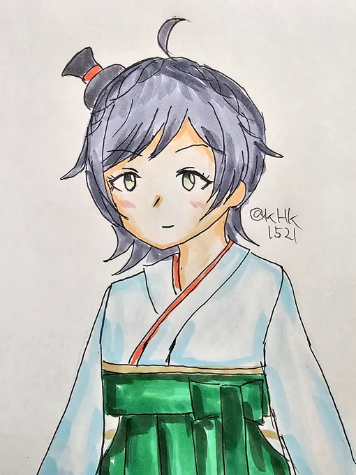 松風くん#艦これ版真剣お絵描き60分一本勝負_20241030#松風進水日 