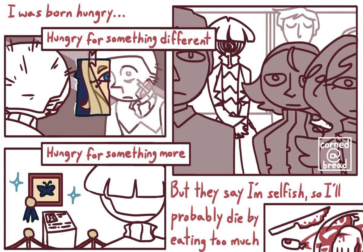 Rpcsa8's tweet image. #abibaz #captainsbasicadventure #eternalteatime
⚠️Blood, Suicide
Maybe the Real Alex suffering was me sufffering because I had to write the Alt Text for this.