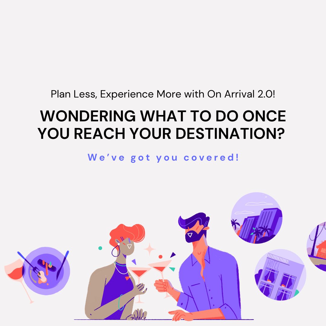 At On Arrival, we tackle the biggest travel dilemma: "What should I do when I get there?" 🤔 Our platform allows you to effortlessly input your travel preferences and instantly receive personalized recommendations for tours, activities, attractions, food spots, and nightlife.