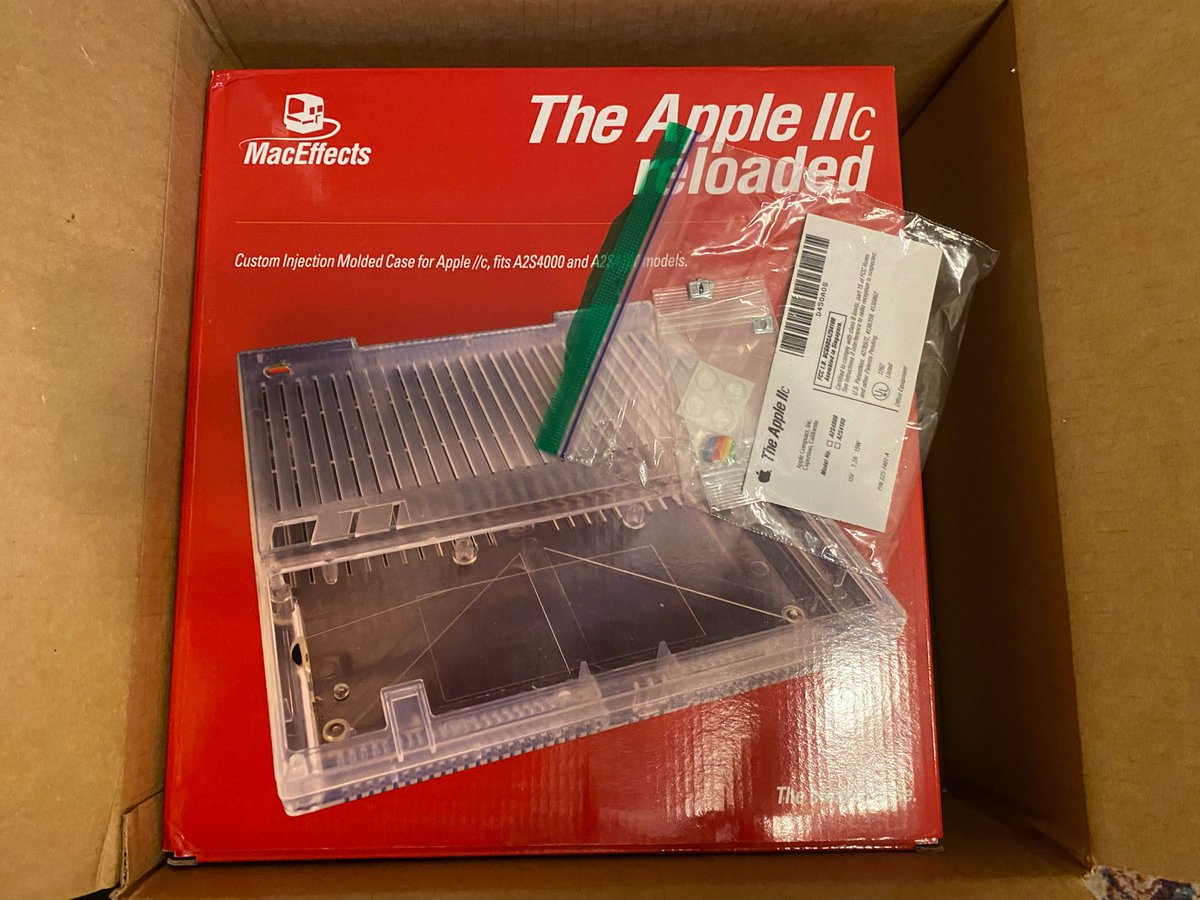 aradiogurl's tweet photo. Looking forward to this winter project, the new MacEffects Apple IIc reloaded clear case. Arrived Saturday while I was in bed recovering from a flareup. #maceffects #vintageapple #retrocomputing https://t.co/vkzesFQQCV