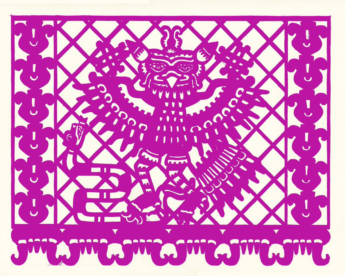 A new design for papel picado for Dia de Muertos - the owl