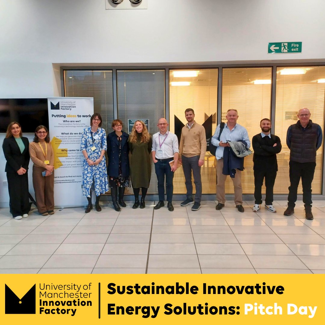 University of Manchester Innovation Factory (@putideastowork) on Twitter photo Monday's Pitch Day saw early-stage energy innovators pitch to a dynamic panel featuring <a href="/SSE/">SSE - A Better World of Energy</a>, <a href="/NorthGritstone/">Northern Gritstone</a>, & <a href="/innovateuk/">Innovate UK</a>. And boy, did they bring the energy! ⚡
Big thanks to <a href="/EIAgency_/">Energy Innovation Agency</a> for their support. And of course, thank you to everyone who applied!💡 Monday's Pitch Day saw early-stage energy innovators pitch to a dynamic panel featuring <a href="/SSE/">SSE - A Better World of Energy</a>, <a href="/NorthGritstone/">Northern Gritstone</a>, & <a href="/innovateuk/">Innovate UK</a>. And boy, did they bring the energy! ⚡
Big thanks to <a href="/EIAgency_/">Energy Innovation Agency</a> for their support. And of course, thank you to everyone who applied!💡