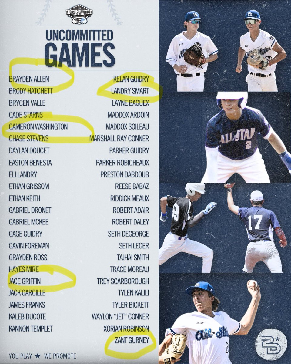 JeffP91303507's tweet photo. College coaches….you need to put eyes on these young men this weekend.
@braydenallen22 @landrysmart1 @zantgurney25 @LaMadeCam Jace Griffin
@SawyerPruitt https://t.co/W1k8T4NNbv