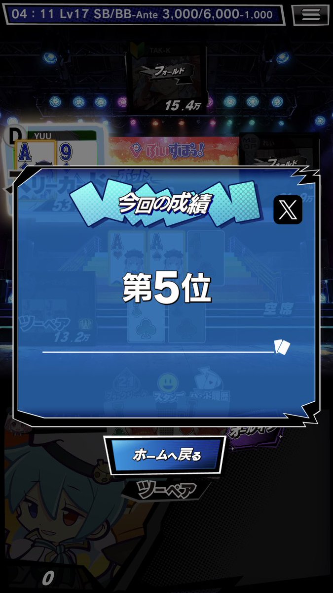 shiryu77777's tweet photo. 開催&同卓ありがとうございました♪
#6DEEP
第5位 https://t.co/7tPE1CjIz3