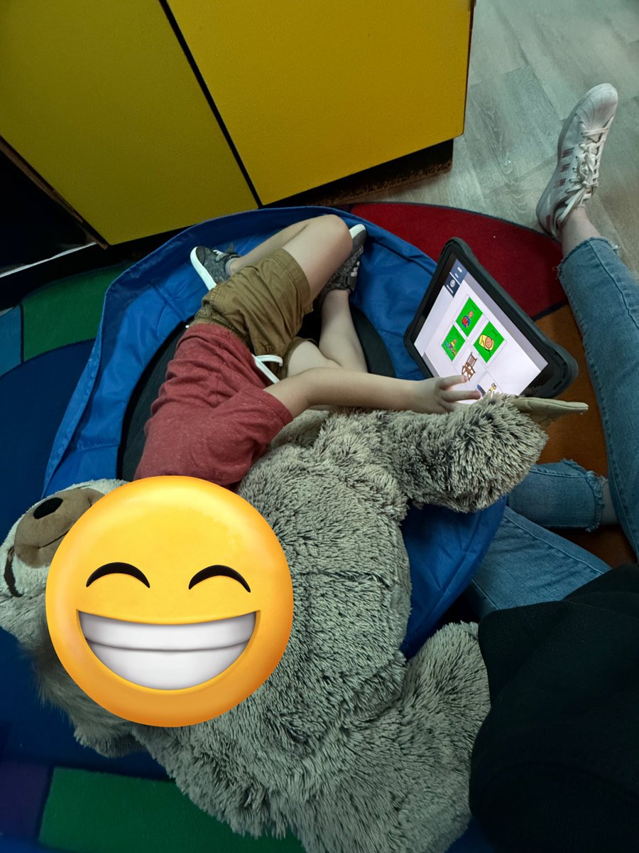 trialing out some aac with this friend today! I would call it a success &amp; if you could see his smile I think you would agree! #RISDBeTheOne #RISDSLP #AAC