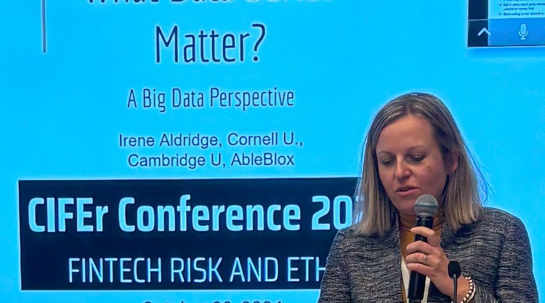 irenealdridge's tweet photo. It was great to discuss #blockchain, #crypto, #DataScience, #AI and other topical aspect of #Finance at the #IEEE #CiFeR conference at Stevens University. https://t.co/5DQfAjjQSx