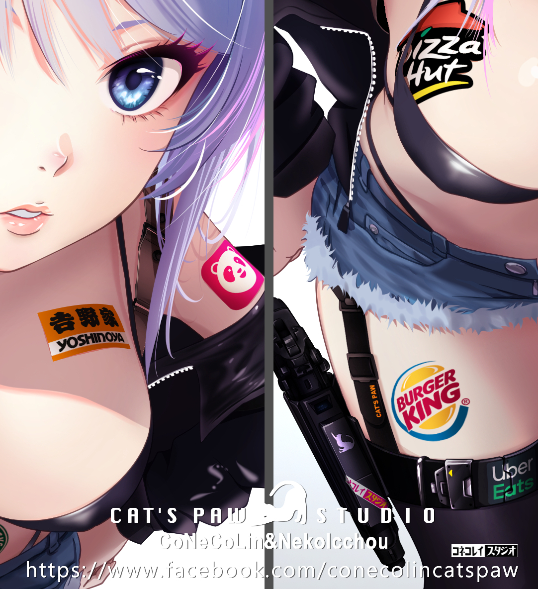 CoNeCoLinTW's tweet image. 2024-10-CNC-3.5概念設計正面視覺版。
試過很多種背景，最後還是選用了白色基底。
不是貓貓偷懶喔，真的。