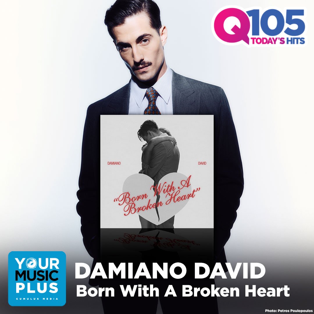 Get ready for Damiano David, Italy's rising star with Your Music Plus 🎵. Dive into his latest track Born With A Broken Heart, along with exclusive insights, only on Q105 🎧. #YourMusicPlus #YMP. Excited for more from Damiano? Let us know what you're hoping to hear next 🤔👇