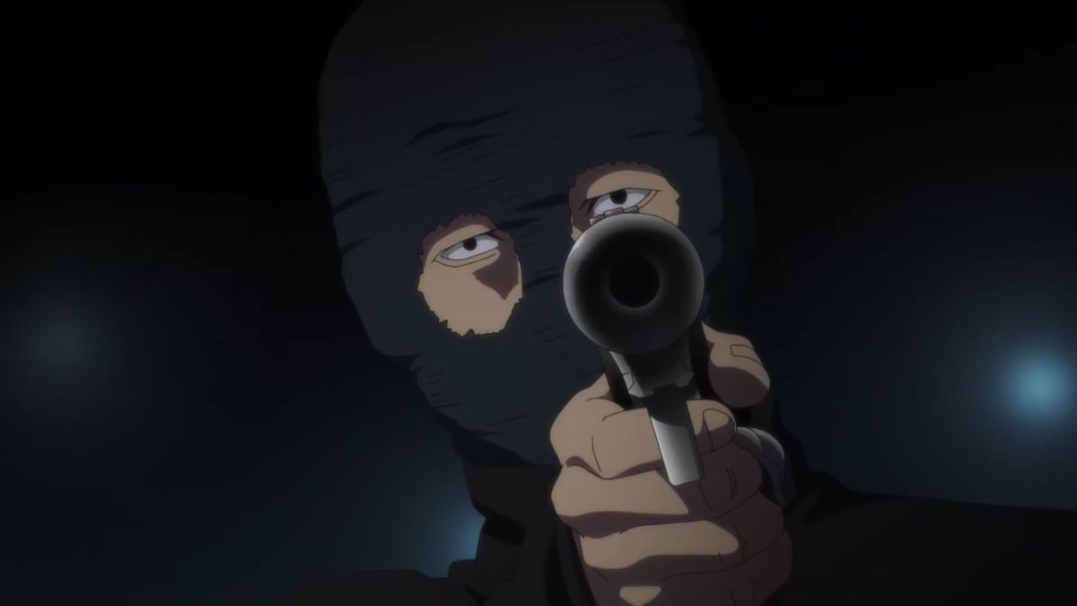 This #anime is seriously flying under the radar!!
A legendary assasssin (The Fable) gets a new order: Laying low for a year in a to him foreign town. BUT: He is not allowed to kill anyone!

Great mix of thriller drama and comedy &amp; amazing hand-drawn visuals. Not episodic at all!