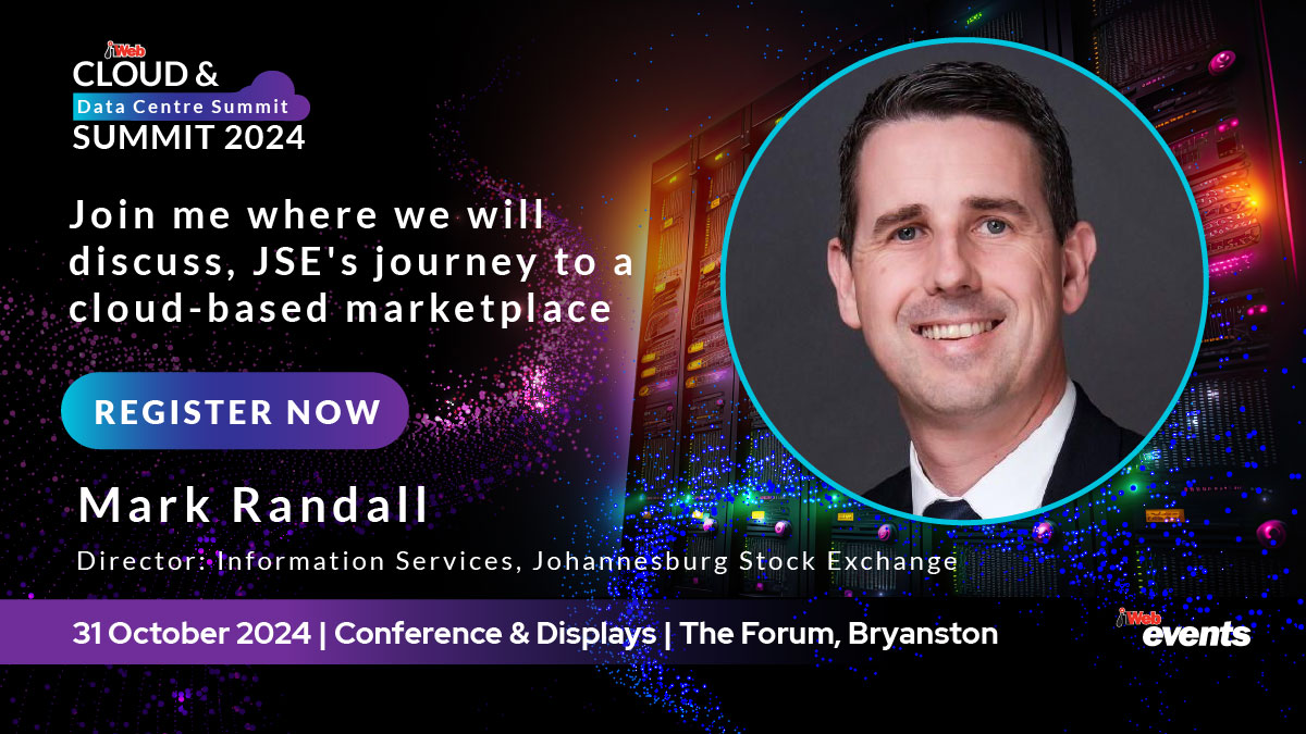 ITWeb's tweet image. JSE&apos;s Mark Randall, will share their journey to a cloud-based marketplace at the ITWeb Cloud &amp;amp; Data Centre Summit 2024. You do not want to miss this - register now!
itweb.co.za/event/itweb-cl…
#ITWebCloudSummit2024