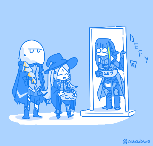 catadraws's tweet photo. trick or treat  #GirlsFrontline #ドルフロ #ドールズフロントライン https://t.co/KruTraH3wU