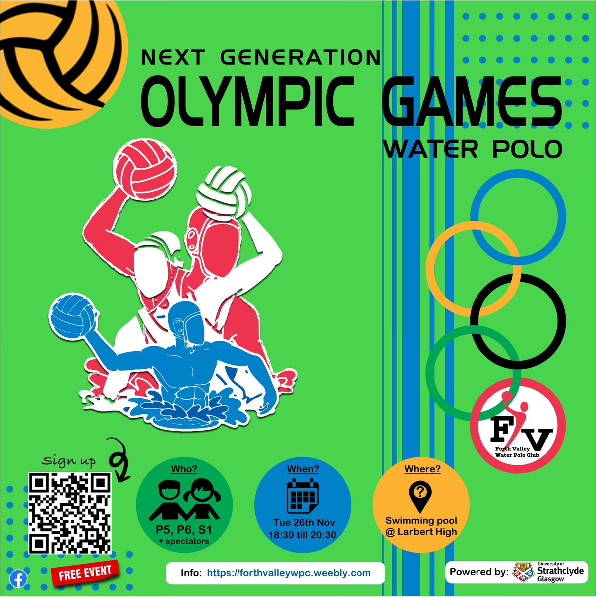 LHS Sport 🏏🎾⚾🏀⚽ (@larbert_sport) on Twitter photo 🤽FREE: Come & Try Water Polo Event 🤽♂️
Forth Valley Water Polo club are hosting a free come & try event on Tuesday 26th November <a href="/LarbertHigh/">Larbert High School</a> <a href="/TrystSports/">Tryst Community Sports Club</a> for S1 pupils for more information check on the link below 👇
fb.me/e/4c6c2MHWz 🤽FREE: Come & Try Water Polo Event 🤽♂️
Forth Valley Water Polo club are hosting a free come & try event on Tuesday 26th November <a href="/LarbertHigh/">Larbert High School</a> <a href="/TrystSports/">Tryst Community Sports Club</a> for S1 pupils for more information check on the link below 👇
fb.me/e/4c6c2MHWz