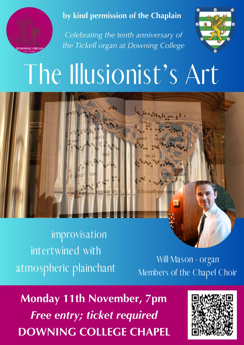 🔥TONIGHT TONIGHT TONIGHT🔥Join members of the Chapel Choir and <a href="/wgmason3/">William Mason</a> for an atmospheric experience of improvisation and plainchant - 7pm in the Chapel! FREE admission eventbrite.co.uk/e/the-illusion…..