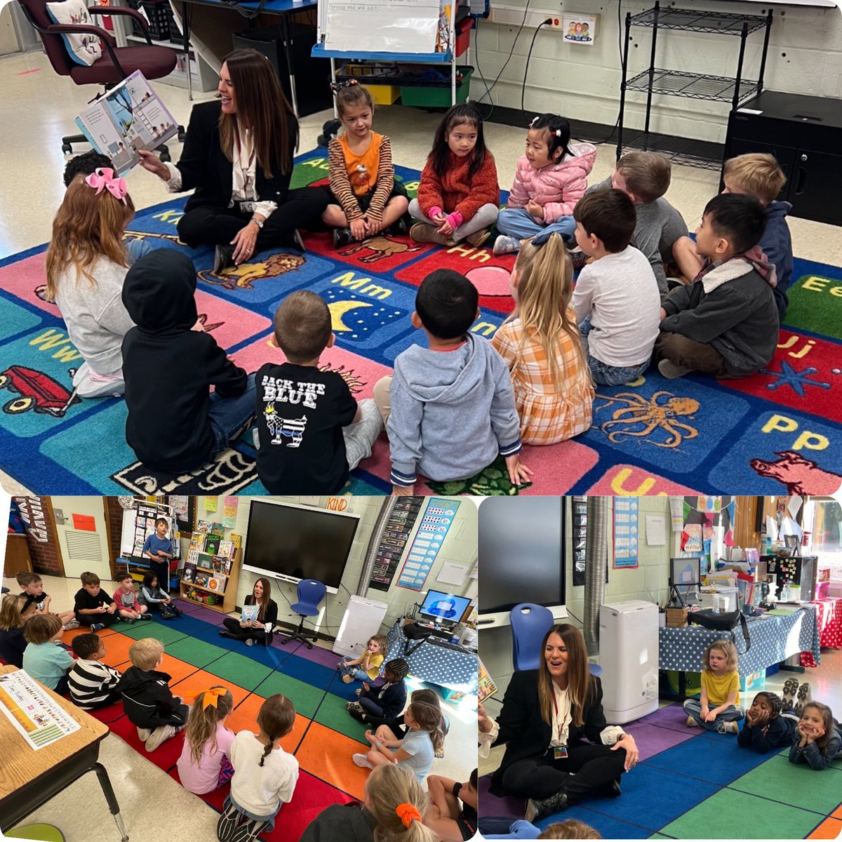 LaurenKaufmanGC's tweet photo. Loved spending the morning with my Locust friends! Ms. McGoldrick’s and Ms. Dukeman’s K and 1st graders joined me for an interactive read-aloud of The Curious Why! These rockstars shined with echo reading, vocabulary building, and rhyming! ⭐️📚 #GCGrows @EADukeman #daymaker https://t.co/EktkM1ic5z