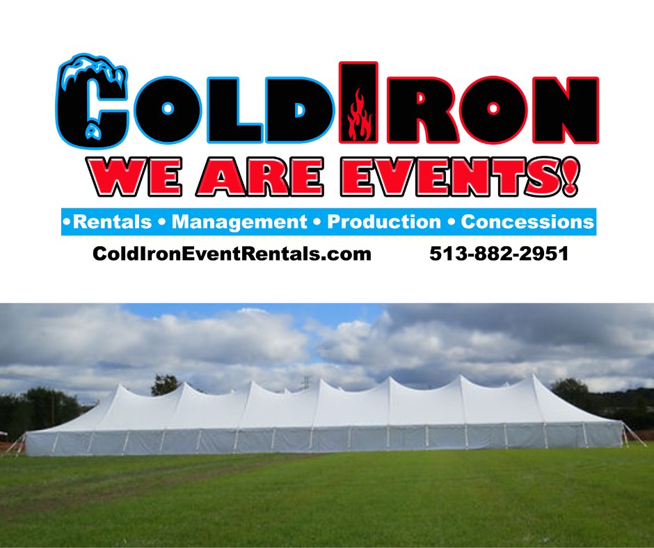 ColdIronRental's tweet photo. Coldiron.
The only name you need to know for all of your event needs.
We Are Events.
Call today 513-882-2951 https://t.co/QrlzK6IOw1