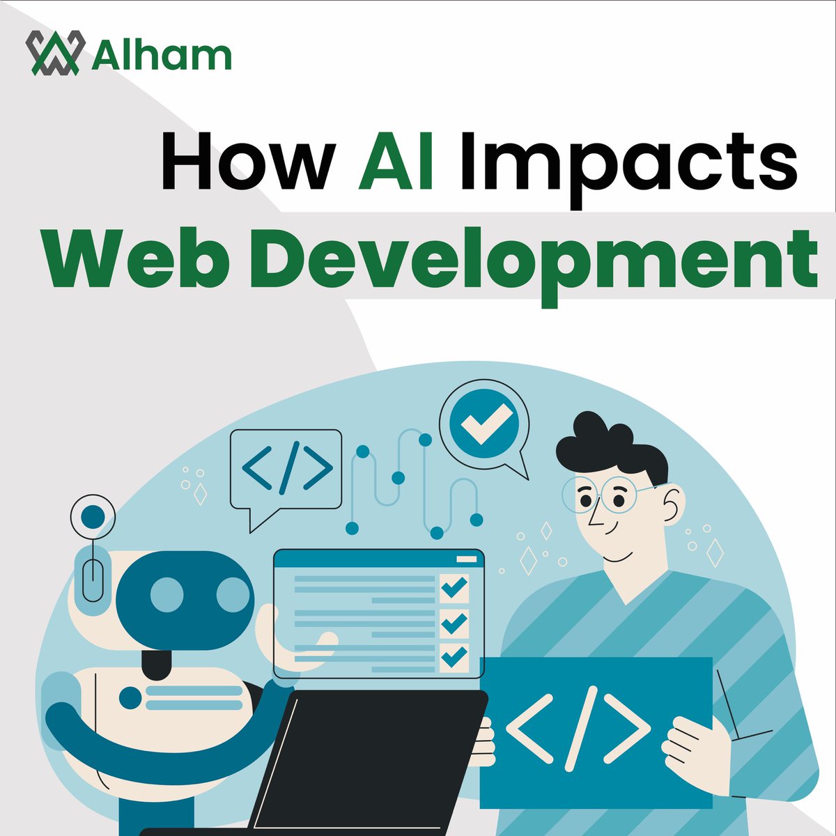 AlhamWebtech's tweet image. Revolutionize Your Online Presence with AI-Powered Web Development!
Discover how AI transforms web development, enhancing user experiences and driving innovation.
#AIinWebDevelopment #WebDevelopment #ArtificialIntelligence #Innovation #AlhamWebTech
