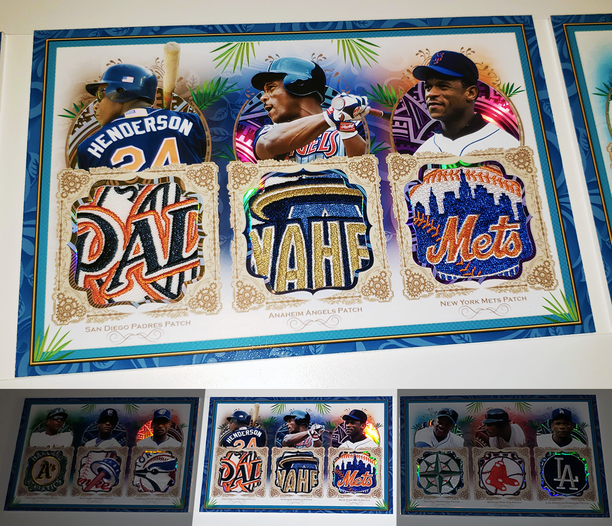 tanmanbbfan's tweet photo. I created this MASSIVE Rickey Henderson booklet to commemorate each team he played for. Nine teams in all, each team is represented with a commemorative jumbo patch.  I call this booklet the Main Attraction!

#collect #thehobby @cardpurchaser #rickeyhenderson #runrickeyrun #1of1 #oneofone #baseballcards #whodoyoucollect