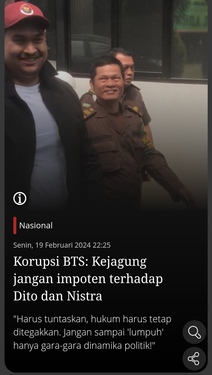 <a href="/tvOneNews/">tvOnenews</a> Halah mbel. Kalo murni gakkum ini lho yg rugikan negara 6,74 T aman sentausa. Pun soalan BTS