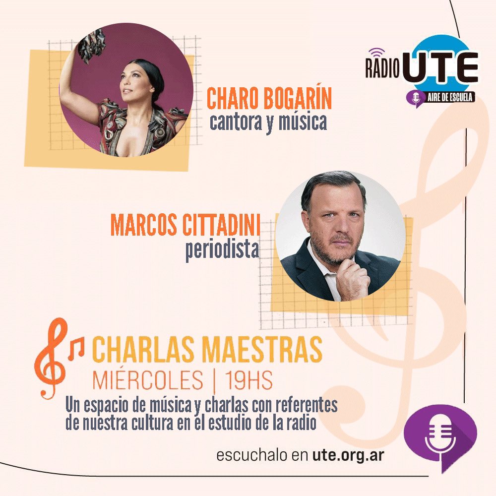 Hoy desde las 19 hs estaremos charlando con <a href="/marcoscittadini/">Marcos Cittadini</a> y <a href="/BogarinCharo/">charoBogarin</a> en el estudio de Radio <a href="/utectera/">UTE</a>. Canal de YouTube de <a href="/RadioUte/">RadioUte</a> en vivo.