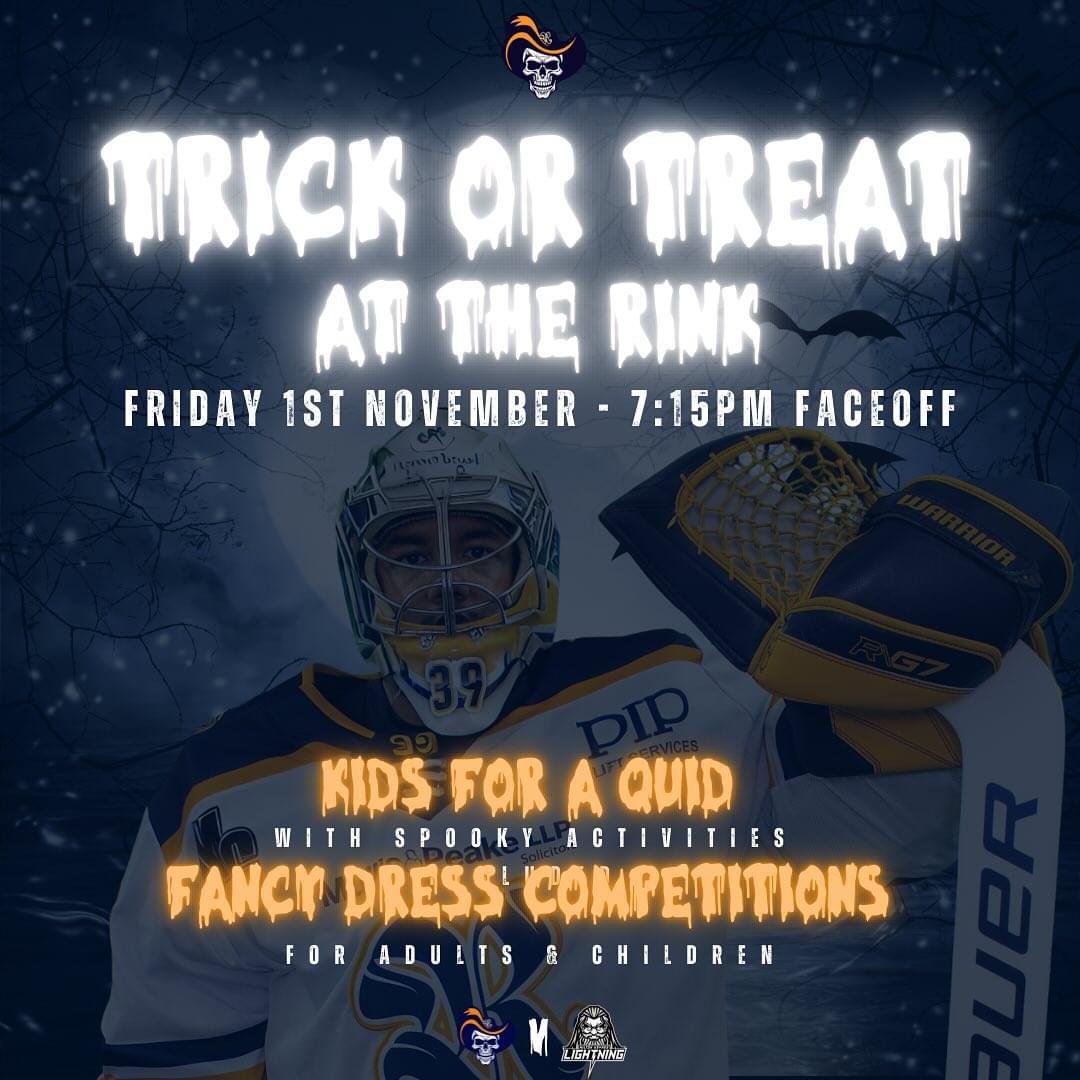 Raiders_IHC's tweet photo. KIDS FOR A QUID - TICKETS SELLING FAST!

Friday night we are at The Sapphire as we welcome @MKLightningIHC
to Romford for what should be a spooktacular game. Tickets &amp; stream available below.

🎟 https://t.co/lZqIPd1NLh
🎥 https://t.co/k2rwxWZjQ8

@HaveringDaily @Romford_BID https://t.co/dAvrZxPC9N