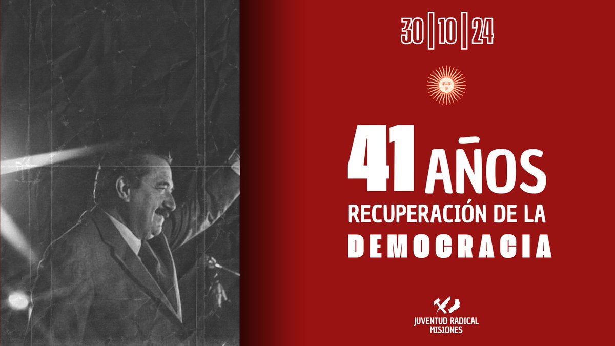 41 años celebrando la recuperación de la democracia en Argentina. Un pueblo que nunca dejó de luchar por la libertad y los derechos.