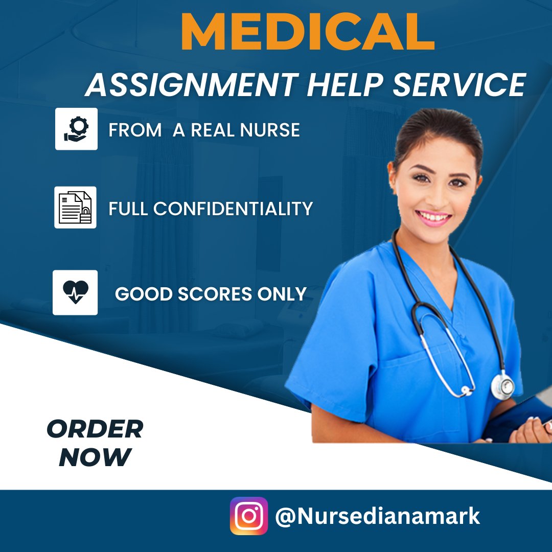 NurseDianaMark's tweet image. Need help with your medical assignments? 🌟 Get assistance from a real #nurse, with full confidentiality guaranteed! Aim for those good scores! DM me to order now! #NurseHelp #MedicalAssignments #assignmenthelp