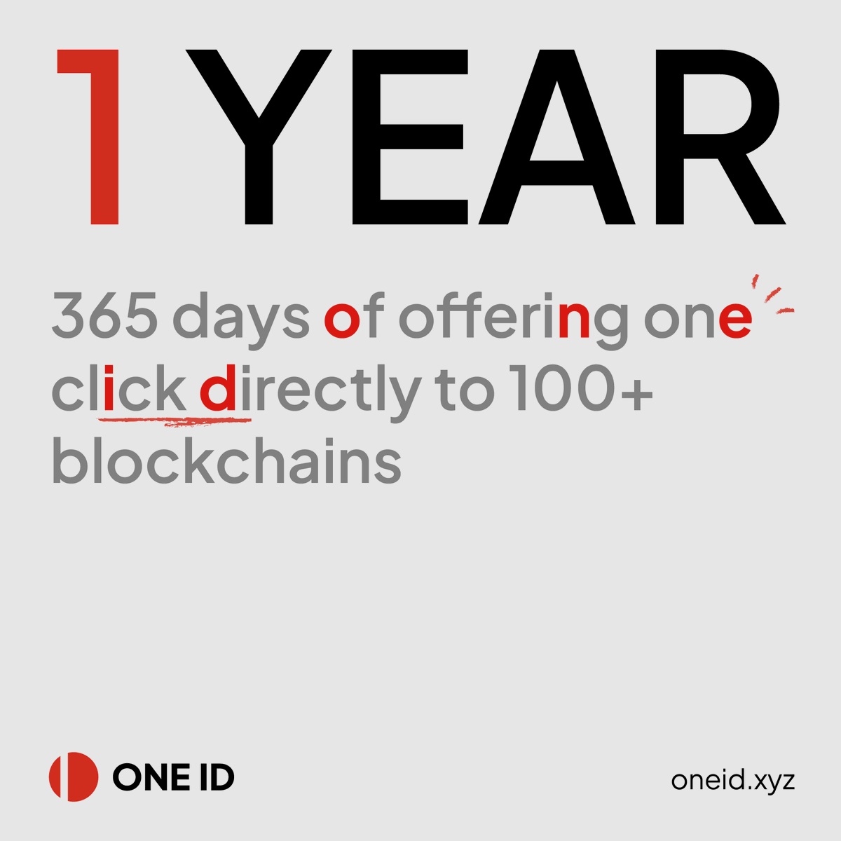 useOneID's tweet photo. 100+ blockchains and still counting π
365 days of offering one click directly to 100+ blockchains.
#1YearOneID #UseOneID