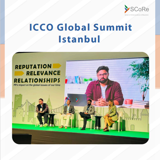 SCoReInd's tweet photo. At #ICCOSummit Day 1, our Dean @hemantgaule presented on AI’s transformative role in PR joined by @stuartbruce, Viroslava Novosylna & @juhaf. On Day 2, Hemant contributed to the #NextGenPR panel with global leaders, exploring how Millennials & Gen Z are redefining PR. https://t.co/ZH6zSEOcXR