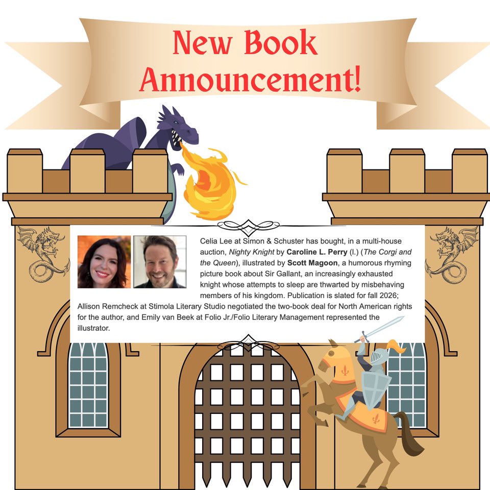 HEAR YE, HEAR YE! I couldn’t be more overjoyed to announce my latest book, NIGHTY KNIGHT, which will be illustrated by the one and only <a href="/smagoon/">Scott Magoon</a>! 
📕🏰🛡️⚔️🐉 🎉