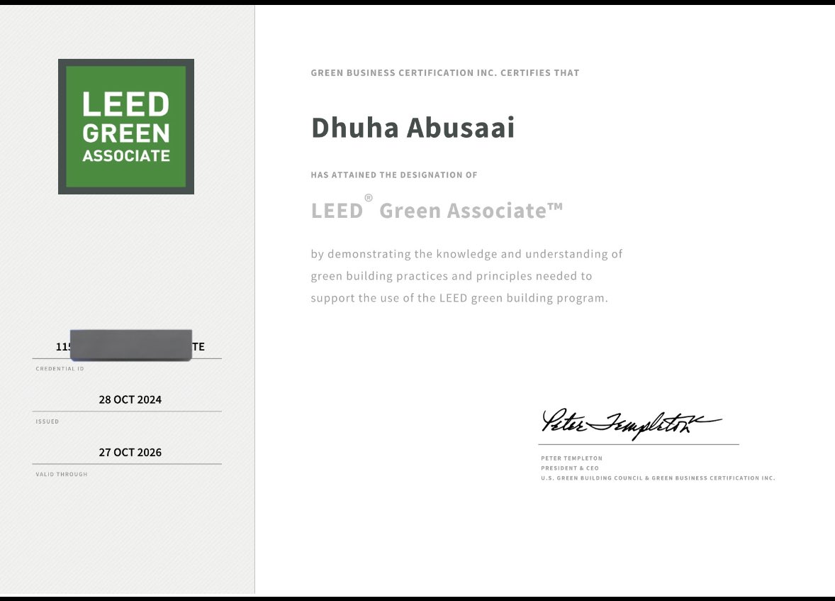 الحمدلله 📐

اجتزت اختبار LEED-GA

#LEED
#LEED_GA