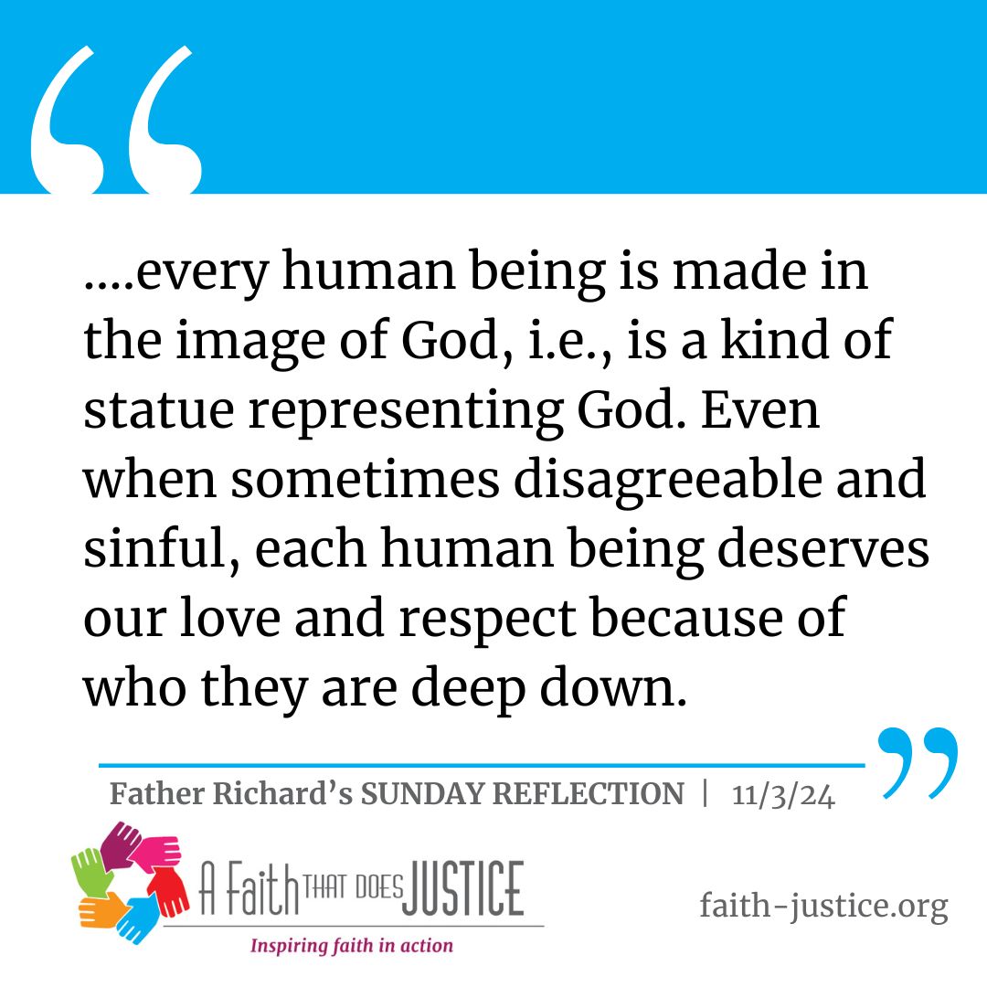 Among the historical revolutions that have changed our lives, there is one that has affected Jews and Christians more than any other. It took place in Israel – God’s revelation as the one and only deity. Read the full Sunday Reflection here: faith-justice.org/the-love-comma…