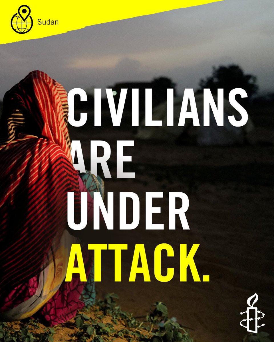 "The reports of extreme violence coming out from Sudan’s Gezira state are alarming. All parties to the ongoing conflict in Sudan must end all indiscriminate and deliberate attacks on civilians across the country."  #KeepeyesonSudan
amnesty.org/en/latest/news…