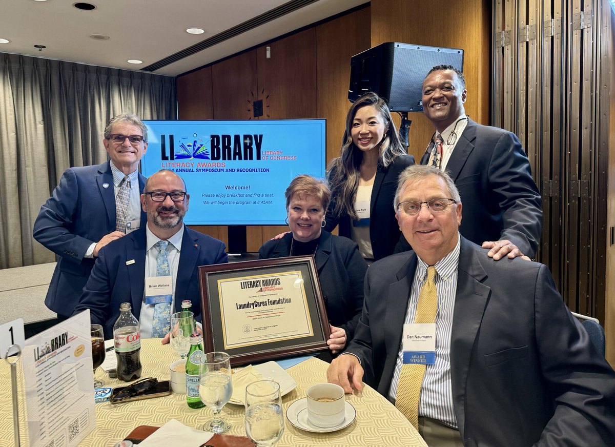 Bgrell's tweet photo. HUGE day for The LaundryCares Foundation / CLA and the Laundromat industry! Laundries Connecting Communities❤️ ⁦@EasternFunding⁩ ⁦@thelaundryassn⁩ ⁦@laundrycares⁩ ⁦@2SmallToFail⁩ ⁦@librarycongress⁩ ⁦@Ready_Nation⁩ ⁦@SusanBneuman⁩ https://t.co/gHqWW33QQn