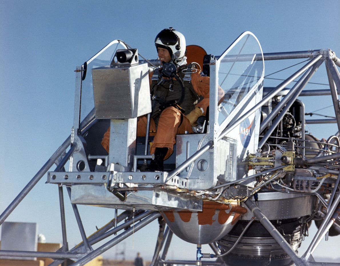 Test pilot Joe Walker took the Lunar Landing Research Vehicle (LLRV ...