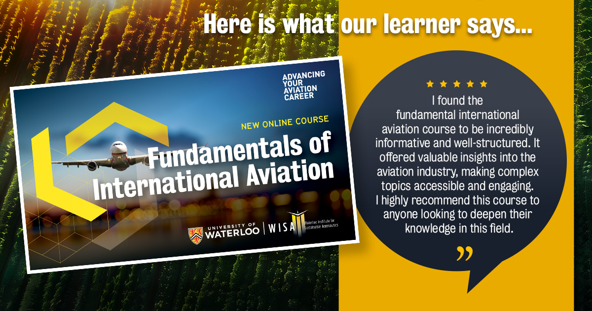 Your success is our inspiration! 🌟
WISA provides 3 e-Learning courses to support the global air transport sector: 
• Fundamentals of International Aviation
• Aviation Sustainability
• Aviation and Climate Change
To learn more, click the link below!
🔗 bit.ly/3A9p1nq