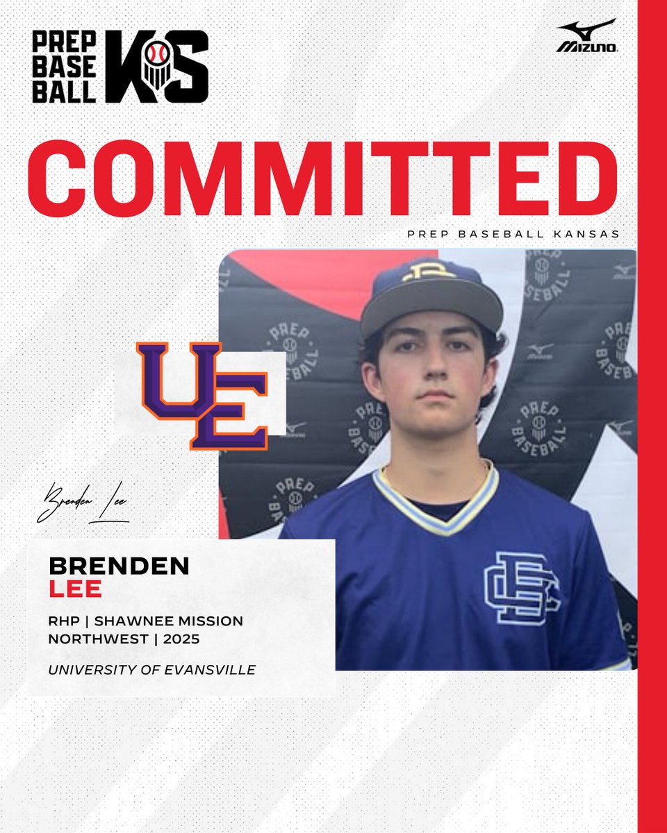RHP Brenden Lee (Shawnee Mission Northwest, 2025) commits to the University of Evansville

👤: loom.ly/kJG5rcs

<a href="/BrendenLee2025/">Brenden</a> | <a href="/SmnwBaseball/">SMNW Cougar Baseball</a> | <a href="/UEAthleticsBASE/">Evansville Purple Aces Baseball</a>