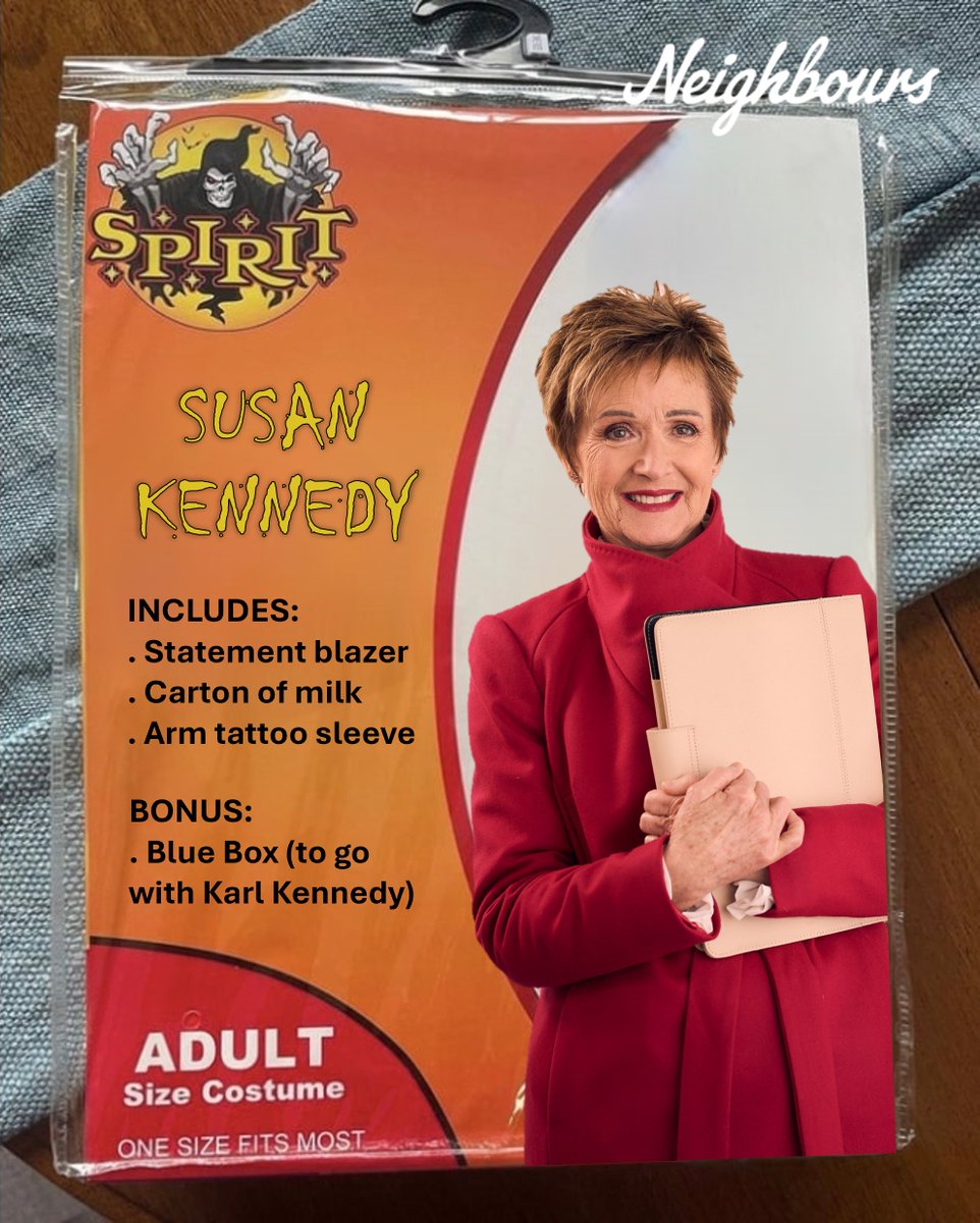 neighbours's tweet photo. If Neighbours characters were Halloween costumes... 🎃😈💀 Which is your favourite? #SpiritHalloweenMeme https://t.co/8722yomRqd
