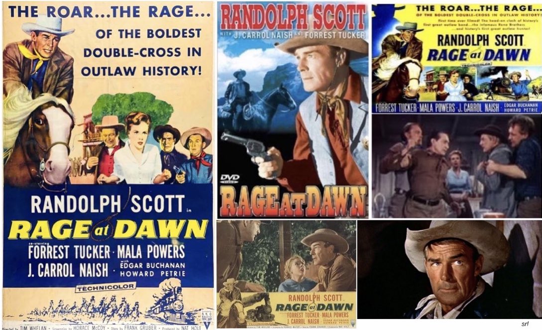 SaveRedlandLibr's tweet photo. 3:05pm TODAY on @TalkingPicsTV #SaddleUp
The 1955 #Western film🎥 “Rage at Dawn” directed by #TimWhelan from a screenplay by #HoraceMcCoy based on a story by #FrankGruber
🌟#RandolphScott #ForrestTucker #MalaPowers #JCarrolNaish #EdgarBuchanan https://t.co/Ff3XgBqZa5