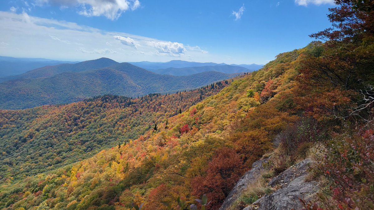 🚗🌲 Exciting News for Leaf Peepers! 🍂✨
We're thrilled to announce that the Blue Ridge Parkway is now OPEN from mile markers 411 to 421 and 423 to 469! The photo below is from early October last year, the foliage has progressed further this season.