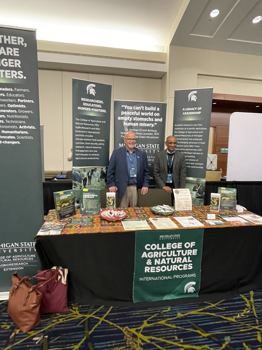 K_Maredia's tweet photo. Our booth is all set up at @WorldFoodPrize, proudly representing @CANR_Int. We’re eager to showcase our impactful work and explore exciting future partnerships. Thanks to Mashal Husain for stopping by! #WorldFoodPrize https://t.co/Gy8n4lSzNl
