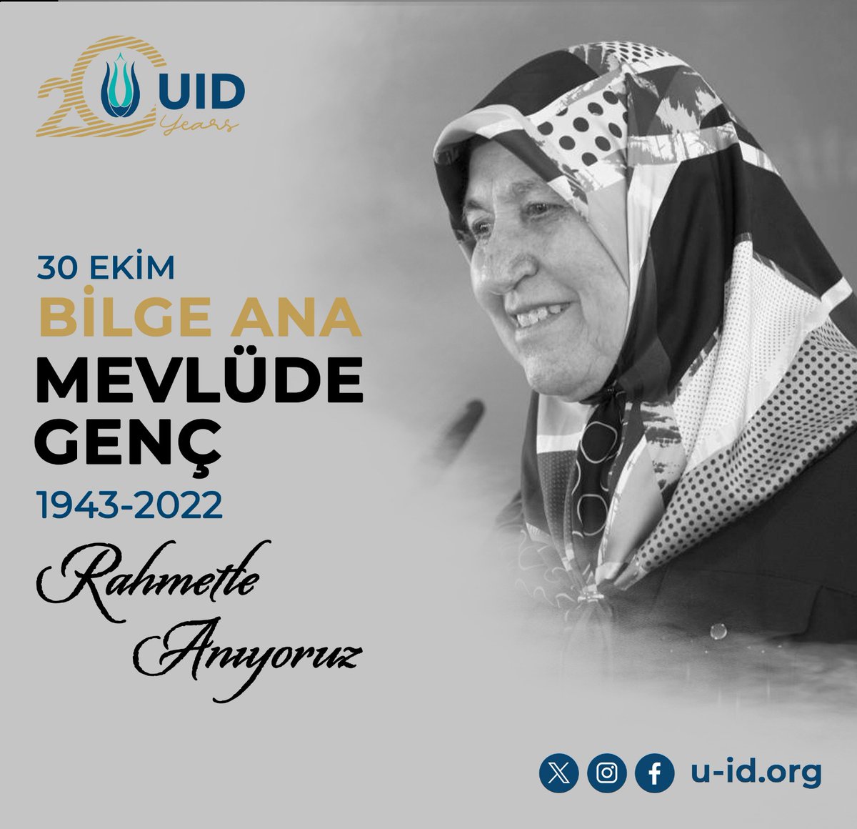 Bugün, Mevlüde Genç’i Hakk’a uğurladığımız günün yıl dönümünde rahmet ve saygıyla anıyoruz. O, yaşadığı büyük acıya rağmen nefret yerine hoşgörüyü, düşmanlık yerine barışı seçerek hepimize örnek oldu. Mevlüde Genç’in hoşgörü ve sevgi dolu mirası, bu topraklarda kardeşliği