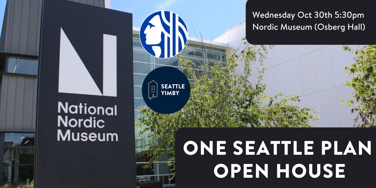 seattle_yimby's tweet photo. Tonight in Ballard is the first in-person Open House for the new Housing Plan Draft. 

We're looking for a strong YIMBY turn out to counter the inevitable NIMBY backlash to new housing. 

Come out and talk about the future of Seattle with us! https://t.co/5IoPwmvnLV
