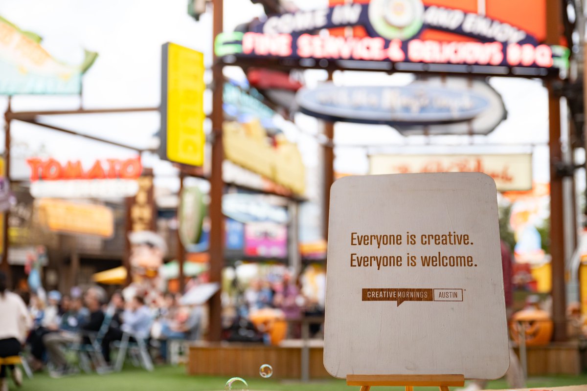 CM_Austin's tweet image. Our #CreativeMornings manifesto was read by Denise Malkoon at our October event. Thanks Denise! #EveryoneIsWelcome #EveryoneIsCreative  #CMvision #CMATX