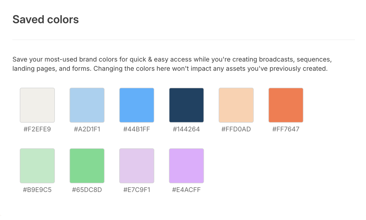 francesawong's tweet photo. Got lots of brand colors? No problem 👌

We just increased the number of saved colors in your @kit from 5 → 10, so you don’t have to keep memorizing those extra hex codes 🎨 https://t.co/3h9FAIzCLK