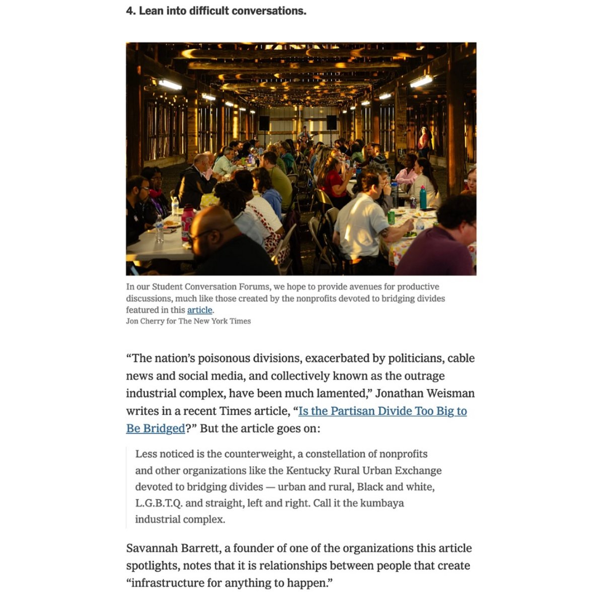 With the election just a week away, we’re grateful to <a href="/NYTimesLearning/">NYT Learning Network</a> for featuring this summer’s article about the <a href="/RUXKentucky/">Kentucky Rural-Urban Exchange</a> in this resource list for teaching the election, amplifying the complexity &amp; care required in bridging divides: nytimes.com/2024/08/22/lea…